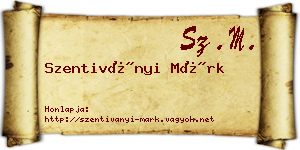 Szentiványi Márk névjegykártya