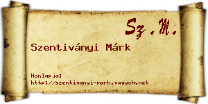 Szentiványi Márk névjegykártya